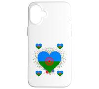 Bandera Drapeau Gitana en Forme de cœur - Drapeau International Roman Gitane Coque pour iPhone 16 Plus