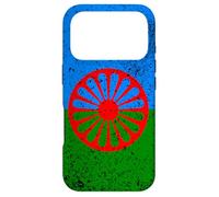 Bandera Drapeau Gitana en Forme de cœur - Drapeau International Roman Gitane Coque pour iPhone 17 Pro