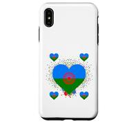 Bandera Drapeau Gitana en Forme de cœur - Drapeau International Roman Gitane Coque pour iPhone XS Max