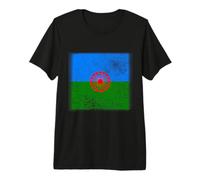 Bandera Drapeau Gitana en Forme de cœur - Drapeau International Roman Gitane T-Shirt Haut de Gamme