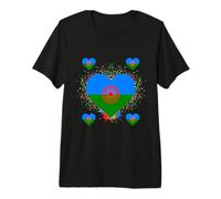 Bandera Drapeau Gitana en Forme de cœur - Drapeau International Roman Gitane T-Shirt Haut de Gamme
