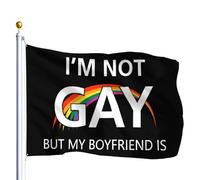 Bandera Fierté L'amour est l'amour LGBT Pavillon Nautique Parade 3x5 FT | Durable Géant Pavillon 2 œIllets Bannière personnalisée Jardin Carnaval
