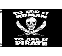 Bandera L'Erreur Est Humaine, L'Arroser Est Pirate Double Face Drapeau Double Face Durable Drapeau De La Fierté Pour Parade Carnaval Bar 90X150Cm