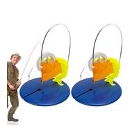 Bandera Para Pêche En Hielo - 2 Unidades De Aparejos De Automáticos Avec Manos Libres, Plataforma Desmontable Avec Bandera Naranja | Accesorios Portátiles Para Pêche En Hielo En Invierno, Equipo