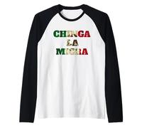 Bandera rétro Chinga La Migra Mexique Drapeau de l'Immigration ICE Manche Raglan