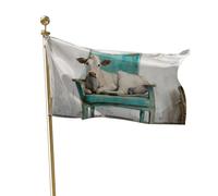 Bandera Vache sur une chaise, animal drôle de la ferme Pavillon