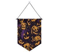 Banderines Happy Bluray Citrouilles d'Halloween à suspendre avec tige télescopique pour bureau, école, salle de classe, dortoir, maison banderines pour fêtes