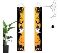 Banderole à suspendre pour Halloween - Bannière de porte de garage résistante aux intempéries en tissu polyester 100D pour article de porte d'entrée