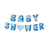 Banderole Baby Shower Garçon, Guirlande Bapteme Papier Bleu,Bannière Drapeau Pour Baby Shower Révéler Le Sexe It Is A Boy Bapteme Anniversaire Mariage Fête Décoration