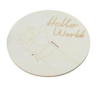Banderole commémorative en bois pour naissance, nom et date de naissance, cadeau de fête prénatale, souvenir en bois