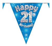 Banderole d'anniversaire 21 ans Bleu