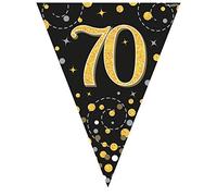 Banderole d'anniversaire 70 ans Noir et doré