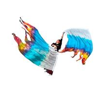 Banderole De Drapeau Culte, Couleur Feu Blanc, Foulard En Soie Véritable, Ruban Avec Tige Élastique, Pratique Performance, Éloge Danse, 1/2 Pièces(Color3,180x114cm 1pair)