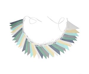 Banderole de fanions multicolores de 10 m pour mariage, anniversaire, fête prénatale, décoration de fête Vert