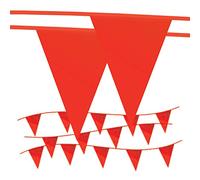 Banderole de fanions - OSHA de 226,8 kg - Barrière de sécurité pour toit - Pour fêtes et événements - Brin de 32 m résistant à la décoloration (rouge, 30,5 x 45,7 x 30,6 m)