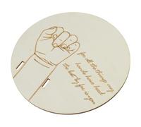 Banderole de naissance commémorative en bois pour naissance, nom et date de naissance, cadeau de douche