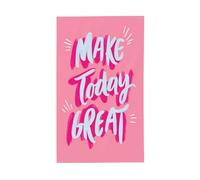 Banderole de vœux avec citation de motivation « Make Today Great » - Rose - 91 x 152 cm - Avec œillets - Décoration d'intérieur ou d'extérieur