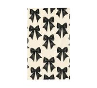 Banderole de vœux avec œillets pour décoration d'intérieur ou d'extérieur Noir 0,9 x 1,5 m