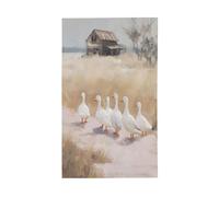 Banderole de vœux avec œillets pour intérieur ou extérieur Motif groupe de canards blancs 91 x 152 cm