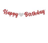 Banderole « Happy Birthday » pour femmes et filles - Décorations de fête d'anniversaire - Grande guirlande de lettres à suspendre - Fournitures de fête