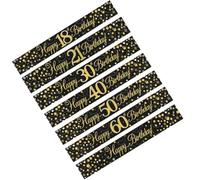 Banderole Joyeux Anniversaire Bannière de joyeux anniversaire avec des points scintillants for le 18e, 21e, 30e, 40e, 50e, 60e(40th)