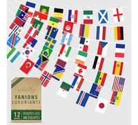 Banderole réutilisable de qualité supérieure pour la coupe du monde 2026 - Toutes les 48 équipes qualifiées - Décorations de la coupe du monde de football 2026 - Vu à la télévision, bannière 100