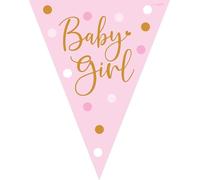 Banderole rose pastel doré pour bébé fille avec inscription « Mummy To Be »