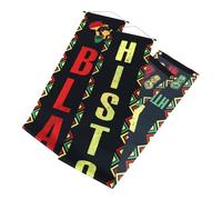 Banderole Suspendue Polyester pour Juneteenth et Mois de L’histoire Noire | Décoration Festive pour Fenêtre, Porche ou Colonnes, Installation Facile, Enseignants et Organisateurs Communautaires