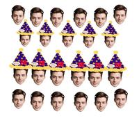 Banderole Visage Personnalisée - Bannières d'Anniversaire sur Mesure - Décoration Photo Fête - Pancarte Joyeux Anniversaire - 6-20 Pièces avec Corde de 5 Mètres Décor Fête Customisable en Couleurs