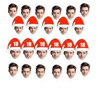 Banderole Visage Personnalisée - Bannières d'Anniversaire sur Mesure - Décoration Photo Fête - Pancarte Joyeux Anniversaire - 6-20 Pièces avec Corde de 5 Mètres Décor Fête Customisable en Couleurs