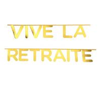 Banderole vive la retraite or (x1) REF/5658