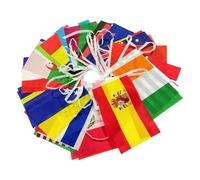 Banderoles de drapeaux du monde 48 pieds pour décor international de | Banderole de 48 nations, drapeau à cordes de 14.5m, pour regarder des fêtes, des bars sportifs, des événements de célébration