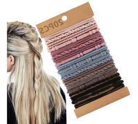 Bandes à Cheveux Bracelets Boho Sans Dommage | 20 Pièces Bandoulières et Attaches pour Queue de Cheval pour Femmes Filles Yoga Travail Tâches Vélo Randonnée Rencontres