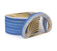 Bandes abrasives Bande abrasive en zircon de 457 x 13 mm, grain 40-400, idéale for ponceuse à bande, décapage la rouille et peinture, ponçage finition du bois métal pour Polissage(10pcs 40Grits)