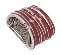 Bandes abrasives, Bandes abrasives en oxyde d'aluminium, 10 pièces, grain 40-600 9x533mm for ponceuse à bande(180)