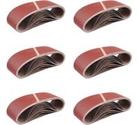 Bandes Abrasives en Tissu ¿ 25 pièces ¿ 75 x 533 mm ¿ Mixpack (5 x grain 40/60/80/120/180 chacun) ¿ pour ponceuses à bande ¿ Papier Abrasif ¿ Ensemble de Bandes Abrasives