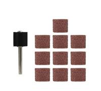 Bandes abrasives Kit de tambours ponçage, bande, mandrins sable 1/2 et 1/4 pouces, grain 80/120/180, adaptés aux outils abrasifs rotatifs for perceuse à ongles pour Polissage(11PCS,80)