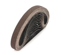 Bandes abrasives Lot de 10 ponceuses à bande abrasive 20 x 520 mm, accessoires for ponceuse for métal, bois, meubles, meulage, convient for pneumatique pour Polissage(180)