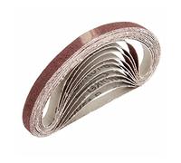 Bandes abrasives, Pack Of 10 Abrasive Sanding Belts Red 330 By mm Grit 40 To 600(180)