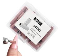 Bandes abrasives pour perceuse à ongles - 50 pièces - Fournitures de manucure compactes avec étui de rangement | Bandes abrasives pour lime à ongles grain pour voyage d'affaires, fête, école, petite