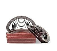 Bandes abrasives pour ponceuse à bande, 10 pièces 330 * 10mm 453 * 15mm bande d'écran abrasif P40-P600 for le polissage de meulage de métal mou en bois(Girt120 10pcs,330x10mm)