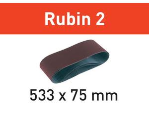 Bandes abrasives Rubin 2 533 x 75 mm pour bois FESTOOL