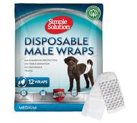 Bandes absorbantes jetables pour Chien mâle Simple Solution, M, x12 | Super absorbant et étanche : idéal pour l’incontinence, le marquage ou les voyages