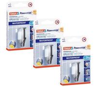 Bandes adhésives double face TESA Powerstrips Waterproof - Lot de 3 - Résistantes à l'eau - Blanc