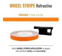 4R Quattroerre.it Quattroerre Bandes Wheel Stripes Réfractifs pour les Jantes des Motos, Orange, 7 mm x 6 mt