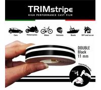 4R Quattroerre.it 10510 Trim Stripes Bandes Adhésives Doubles pour Voitures, Noir, 11 mm x 10 MT