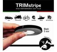 4R Quattroerre.it 10468 Trim Stripes Bandes Adhésives pour Voitures, Noir, 5 mm x 10 MT