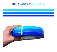 Bandes Adhésives Triples, Ligne de Flottaison, Bleu Nuance, 35 mm x 10 m