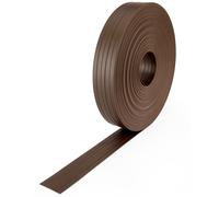 Quest Bande brise-vue en PVC rigide - Rouleau de clôture à double fil - Hauteur : 4,75 cm - Rouleau de 50 m - Marron RAL 8017