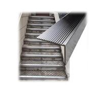 Bandes antidérapantes de protection de bord d'escalier en aluminium pour carrelage extérieur et protection d'angle en béton pour marches de 2 cm de large x 120 cm de long